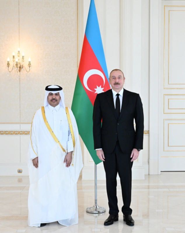 Prezident Qətərin Azərbaycanda yeni təyin olunmuş səfirinin etimadnaməsini qəbul edib 