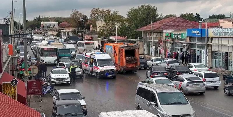 Sabunçuda piyada vuruldu 