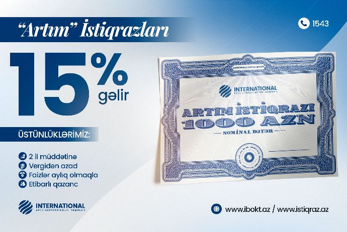İnvestorlar üçün yüksək gəlir mənbəyi - \"ARTIM\" İSTİQRAZLARI BURAXILDI - ŞƏRTLƏR -VİDEO 