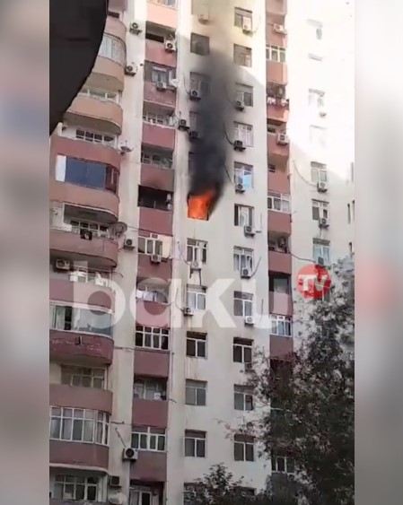 Yasamalda yaşayış binasında baş verən yanğında 12 nəfər zəhərləndi 