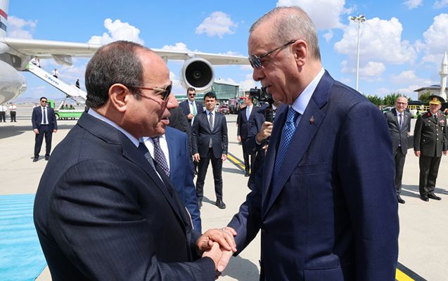 Əs-Sisi ilk dəfə Türkiyədə - Fotolar 