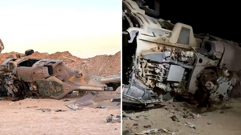 İsrail hərbi helikopteri Qəzzada eniş edərkən qəzaya uğradı 