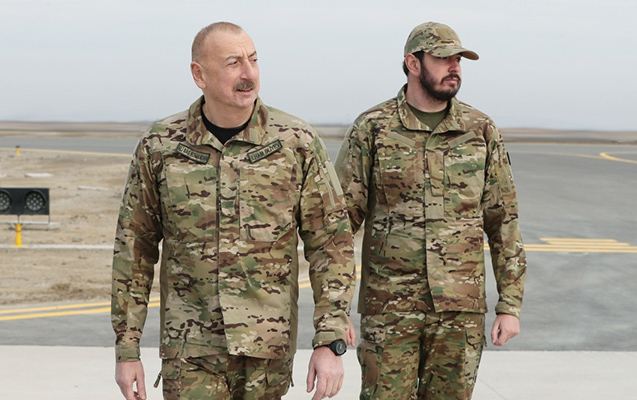 Prezidentlə oğlu Ağdamda təməlqoyma mərasimində iştirak etdilər 