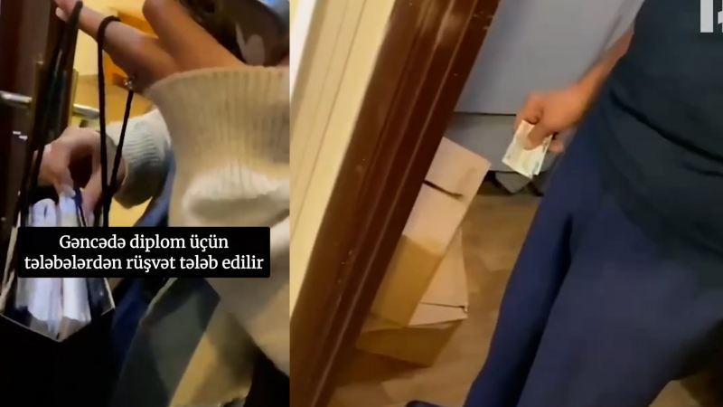 Məzunlardan diplom üçün pul alan müdir işdən çıxarıldı - Gizli çəkiliş 