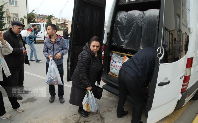 Ağdam rayonunun Sarıcalı kəndinə növbəti köç karvanı yola salınıb - FOTO 