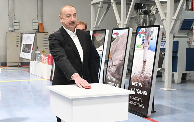 Prezident Sumqayıt Kimya Sənaye Parkında - Fotolar 