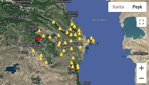Ermənistan-Azərbaycan sərhədində zəlzələ oldu 