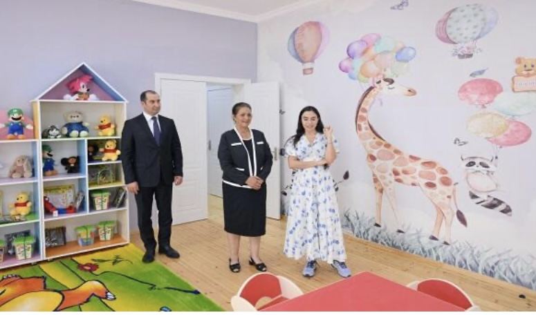Leyla Əliyeva körpələr evinin açılışında iştirak etdi 