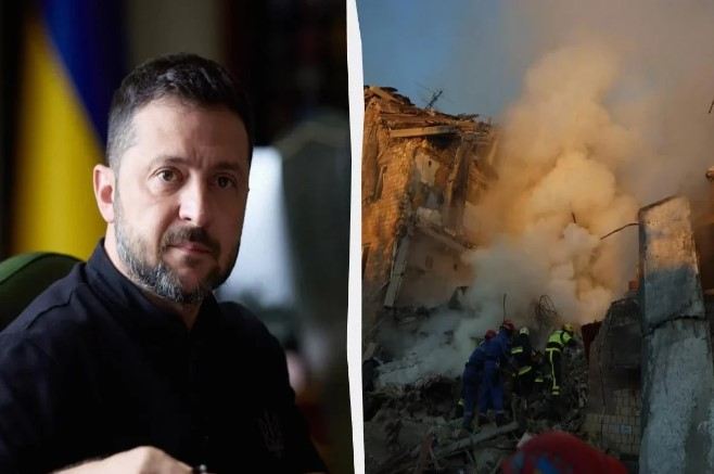 Zelenski: Rusiyanın Ukraynaya növbəti zərbələri nəticəsində 8 nəfər həlak olub 