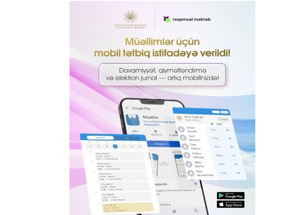 Müəllimlər üçün yeni mobil tətbiq istifadəyə verilib 