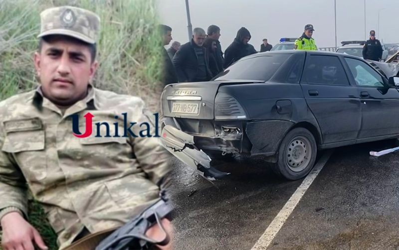 Mais Bərxudarovun sürücüsü olmuş hərbçi qəzada həlak oldu - Video 