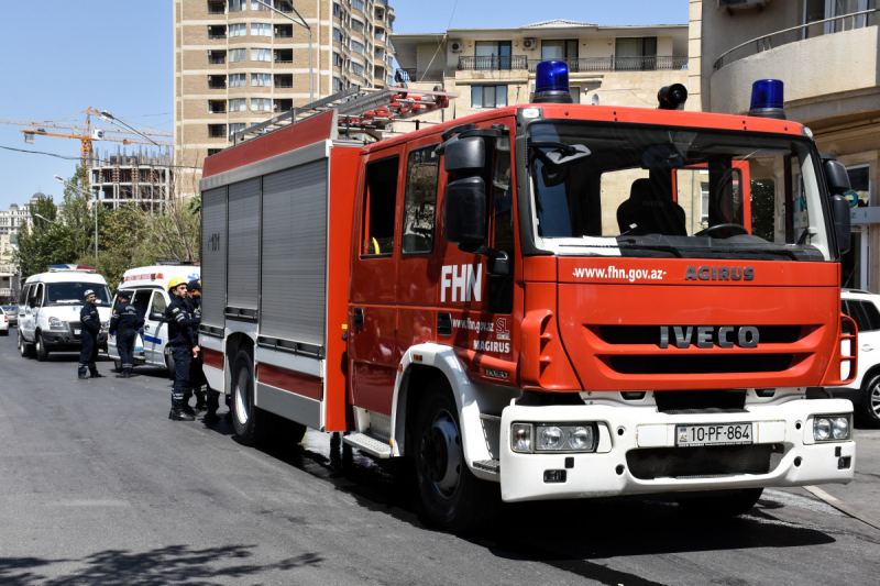 Bakıda uşaq bağçasında yanğın olub 