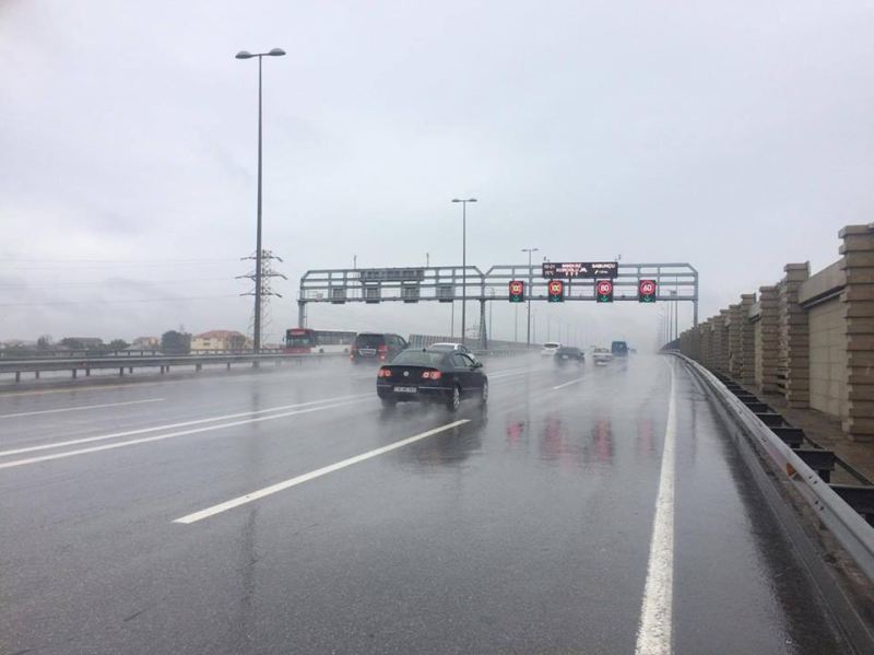 Bu yolda sürət həddi endirildi 