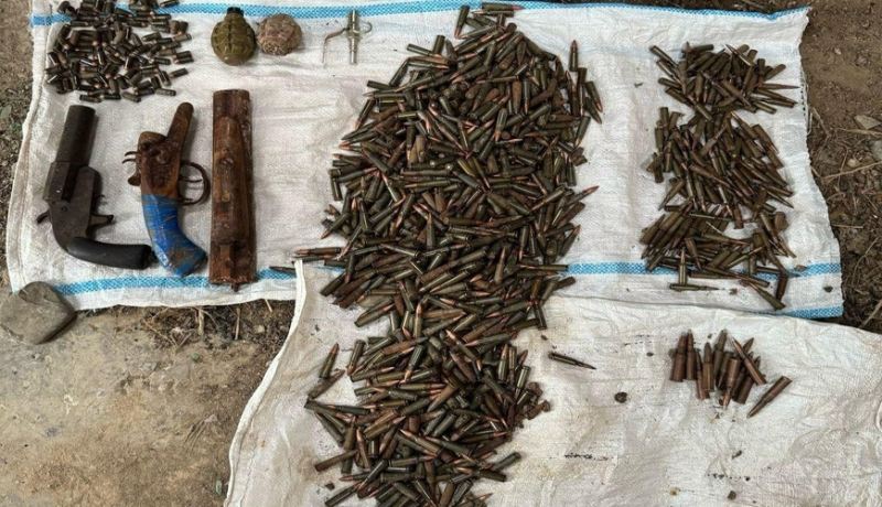Qobustanda keçirilən əməliyyatda xeyli silah-sursat tapılıb  