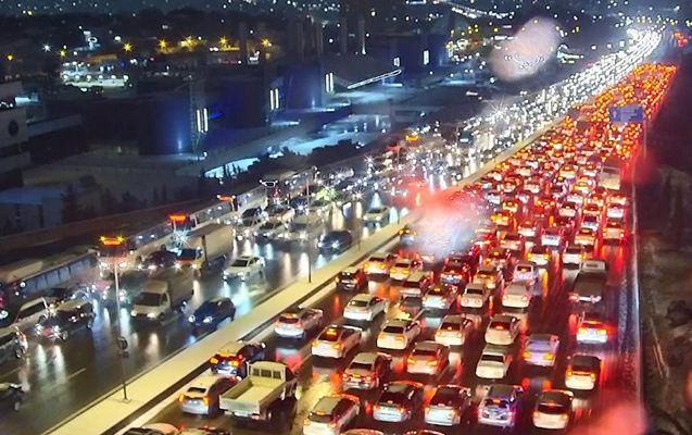 Bakıda yollardakı vəziyyət... -FOTOLAR 
