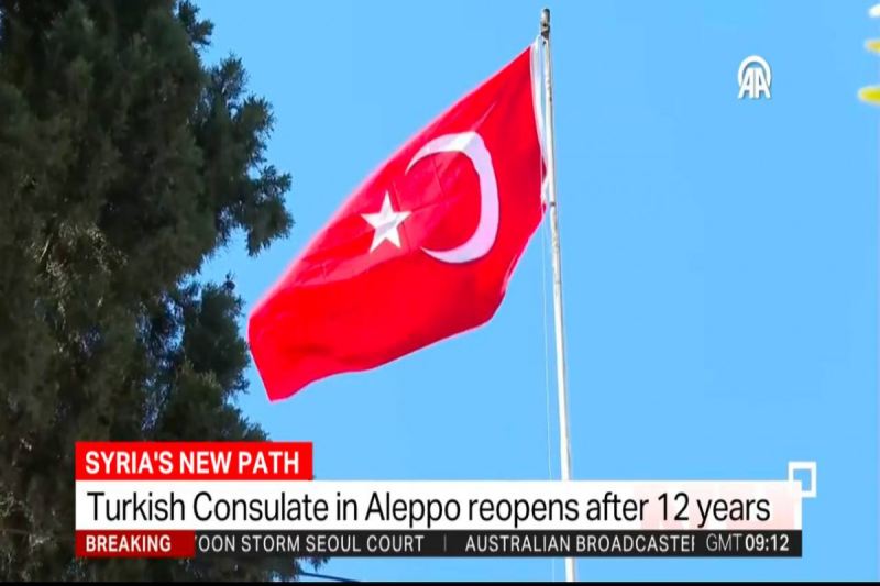 Türkiyənin Hələbdəki Baş Konsulluğu 12 ildən sonra yenidən fəaliyyətə başlayıb 