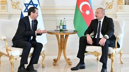 İlham Əliyev İsrail prezidenti ilə görüşdü 