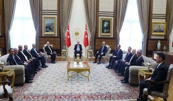 Ərdoğan HƏMAS nümayəndələri ilə görüşdü 