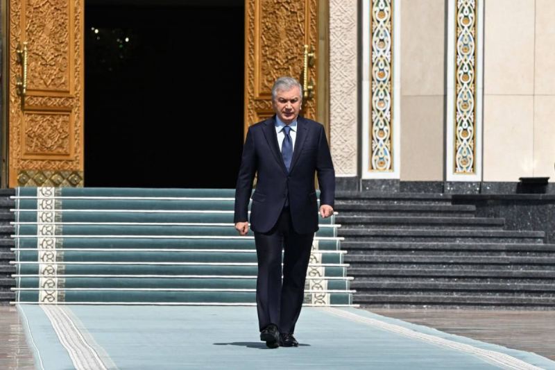 Şavkat Mirziyoyevin rəsmi qarşılanma mərasimi olub 