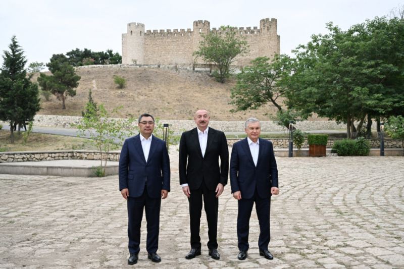 Azərbaycan, Özbəkistan və Qırğızıstan prezidentləri Şahbulaq qalasında olublar 