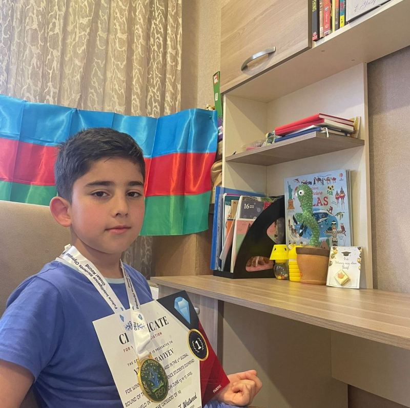 10 yaşlı Yusif FİSO Global Olimpiadasında birinci yeri qazandı 