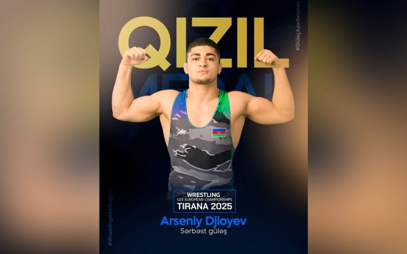 Azərbaycan güləşçisi fransalı rəqibini məğlub edərək Avropa çempionatının qalibi olub 