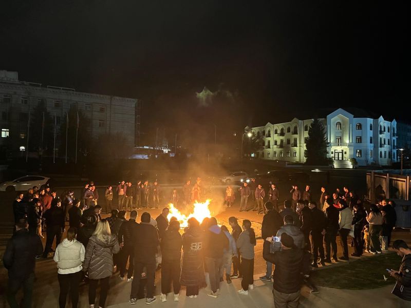 Xankəndidə bayram tonqalları yandırıldı 