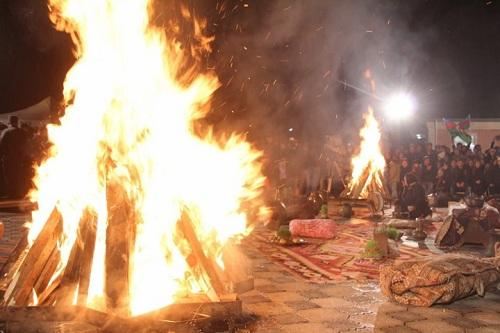 Xankəndidə bayram tonqalı qalandı 