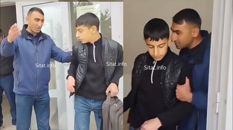Direktor şagirdi 1 həftədir dərsə buraxmır: Məktəbdə qalmaqal - Video