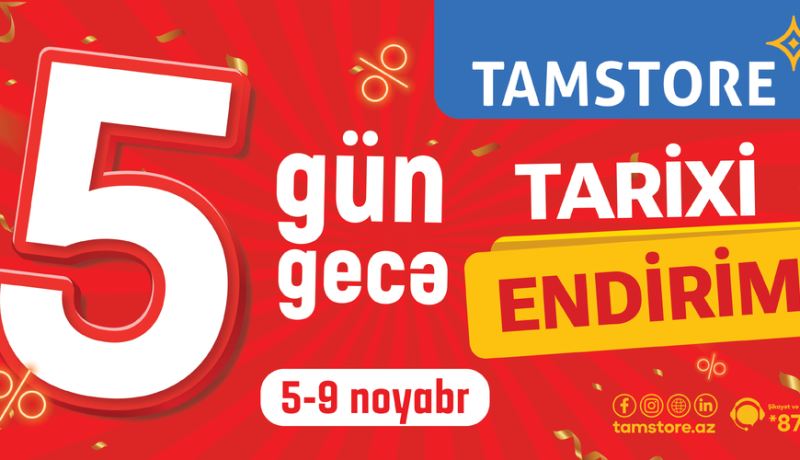 5 Gün 5 Gecə tarixi endirimlər olacaq 