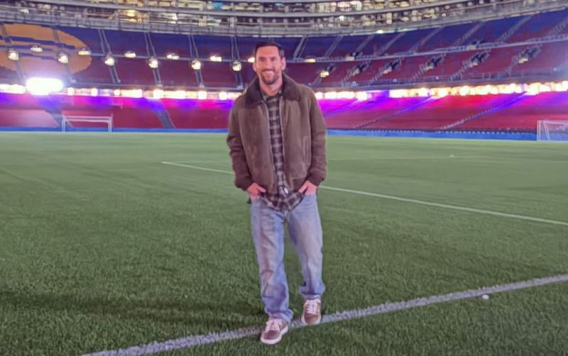 “Ruhumla darıxdığım yerə qayıtdım” - Messi “Kamp Nou”da - Fotolar 