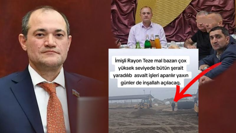 Deputata məxsus olduğu iddia edilən mal bazarında QANUNSUZ TİKİNTİ davam edir - YENİ DETALLAR (VİDEO)