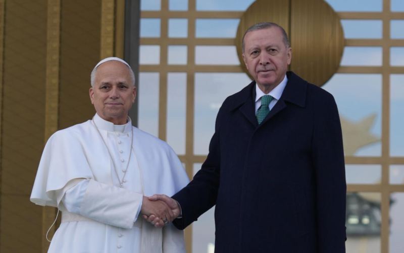 Ərdoğan Roma Papasını qəbul etdi - Fotolar 