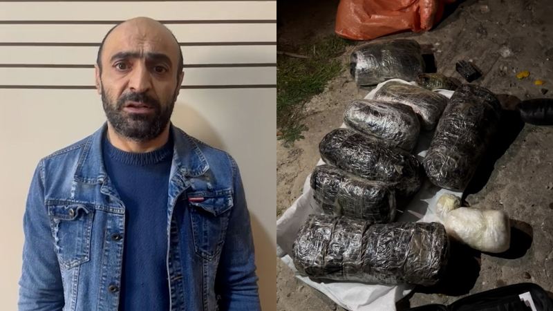 Kuryerdən 10 kiloqramdan artıq narkotik vasitə aşkarlandı 