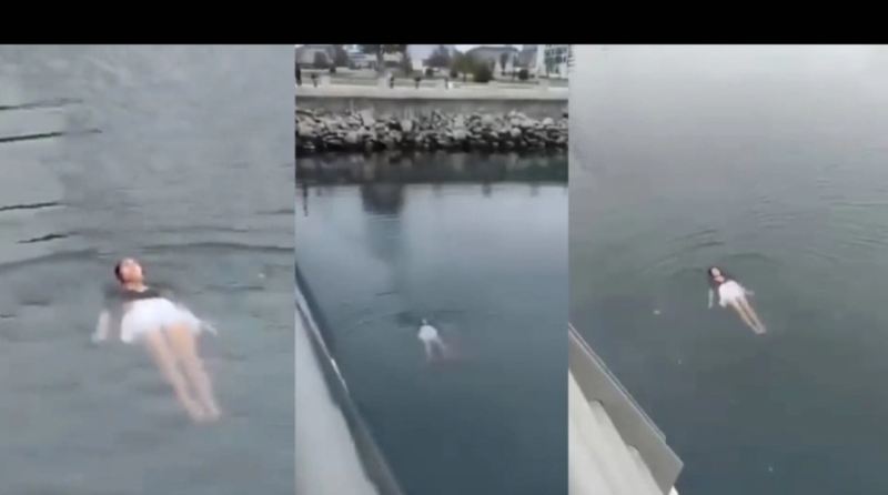 Bakı bulvarında qadın özünü dənizə atdı 