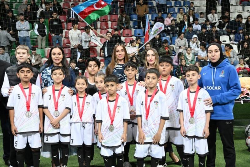 Leyla Əliyevanın təşəbbüsü ilə uşaq evlərinin komandaları arasında minifutbol turniri təşkil olunub 