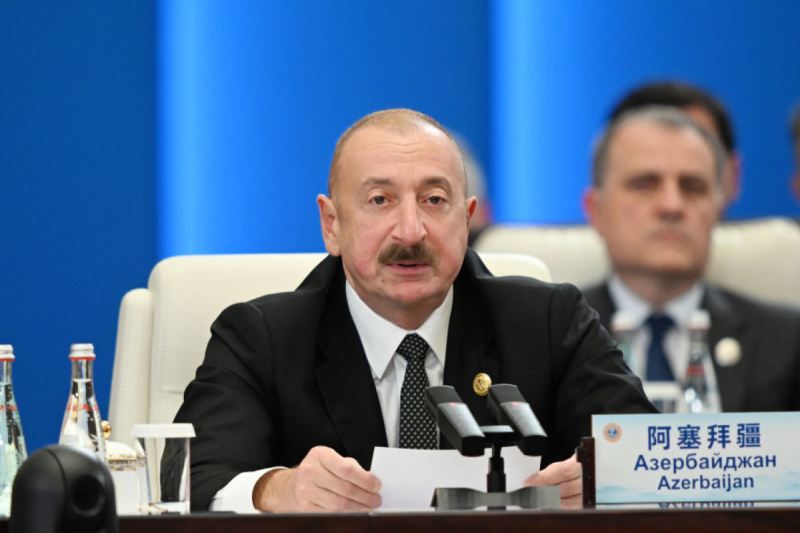 Tiencində “ŞƏT plyus” formatında görüş keçirilib, Prezident çıxış edib - FOTO 