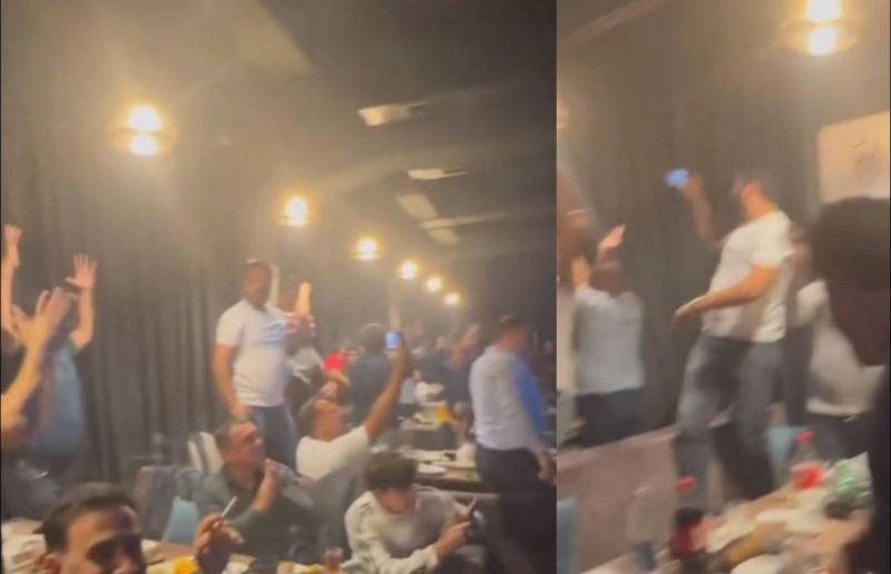 Bakıda \"Qarabağ\"ın qələbə qoluna belə sevindilər - Azarkeşlərin həyəcanlı anları...Video 