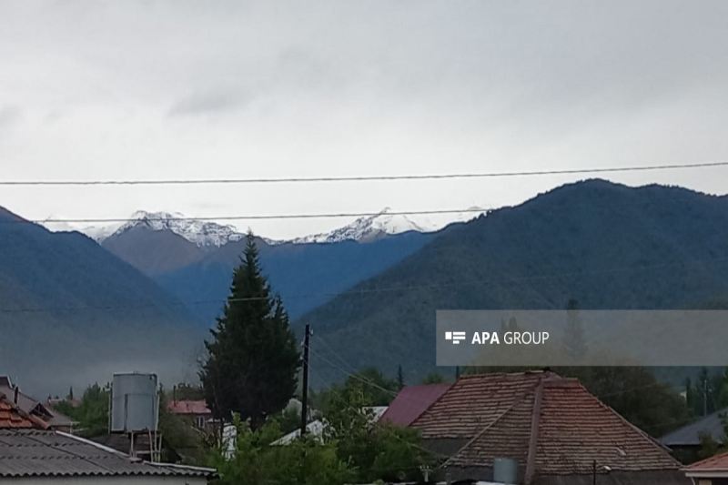 Zaqatalada yüksək dağlıq ərazilərə qar yağıb - FOTO 