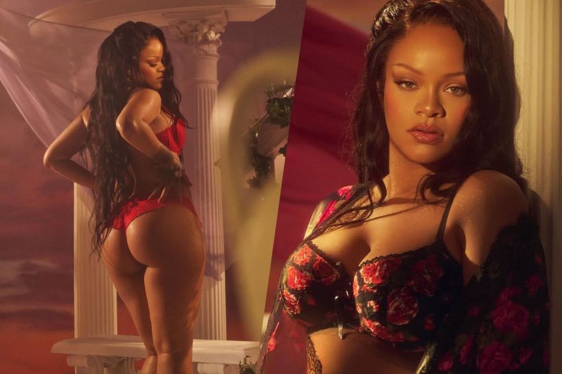 Рианна в белье спустя 4 месяца после родов
 