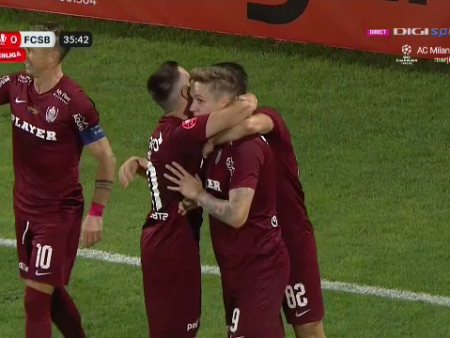 CFR Cluj – FCSB 2-0, ACUM | Campioana are viață grea cu Louis Munteanu! “Dublă” pentru atacantul ardelenilor.