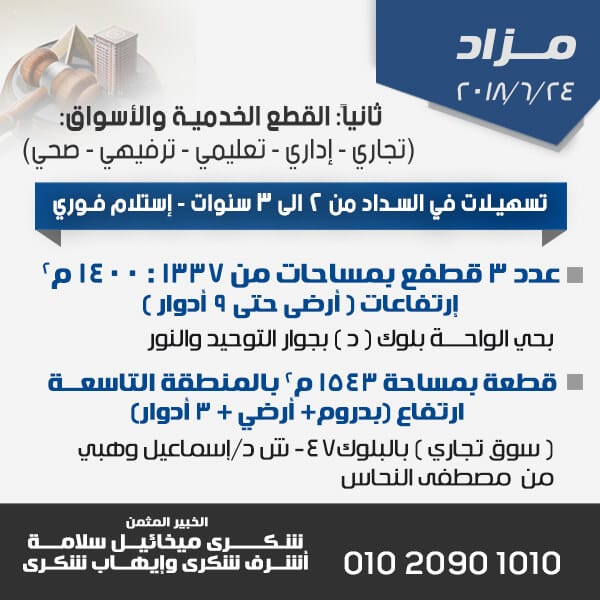 Auction Announcement: MNHD in cooperation with Coldwell Banker Egypt