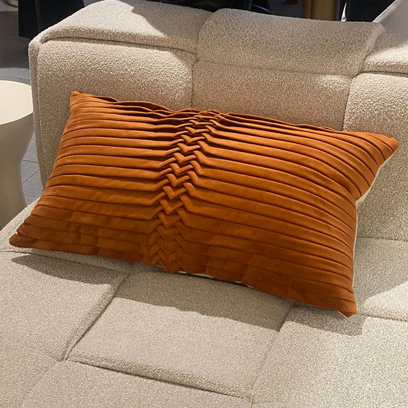 Orange Pleated CUSHION