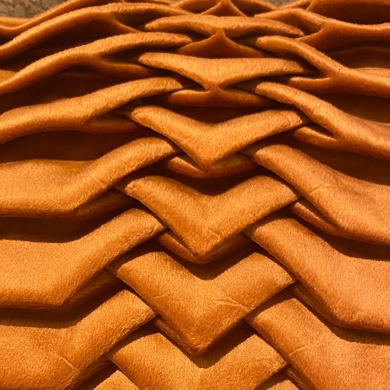 Orange Pleated CUSHION