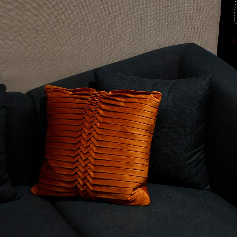 Orange Pleated CUSHION