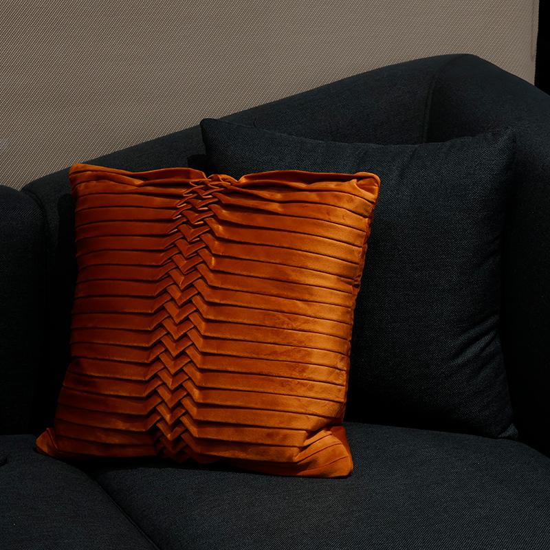 Orange Pleated CUSHION