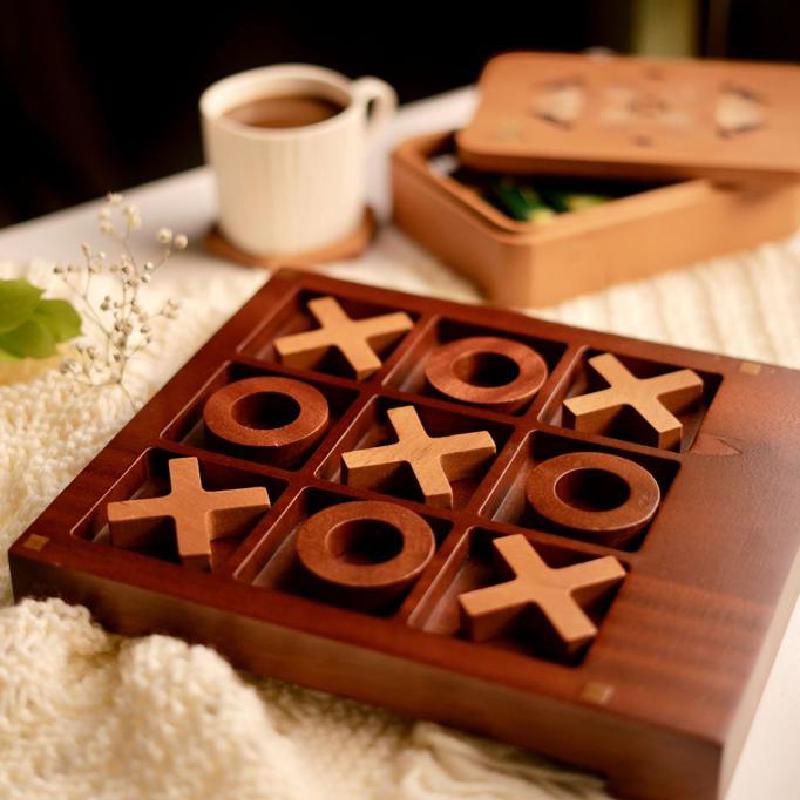 Wooden XO board game