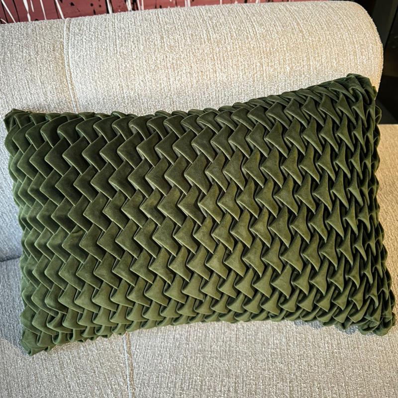 Olive Pleated CUSHION