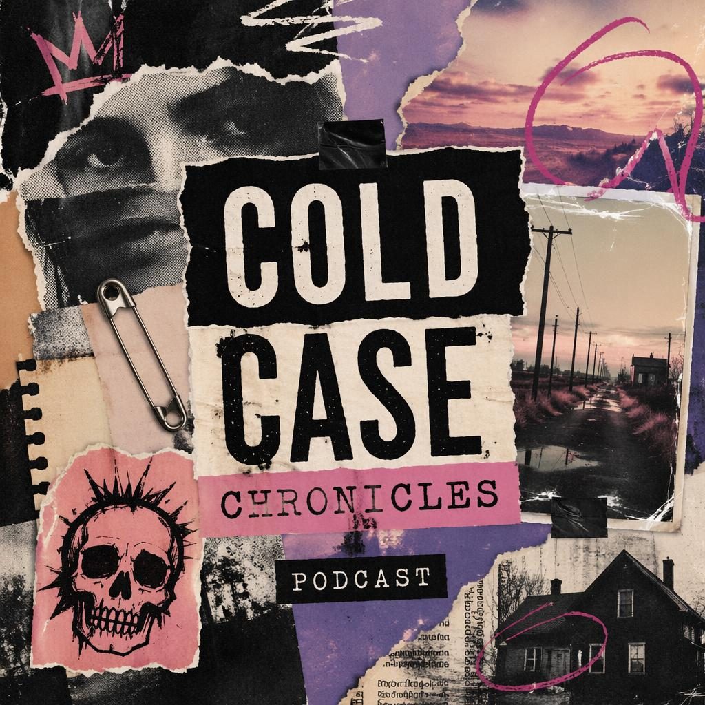 Square moody album cover with a punk rock zine collage, pastel warm tones, gritty photo layers, and clean title text.