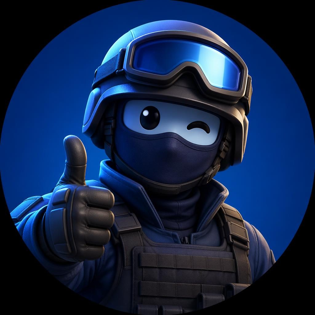 Stylizovaný 3D avatar v Pixar stylu na jednobarevném modrém pozadí, centrovaný, s přívětivým výrazem.